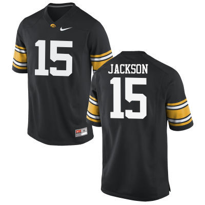 Men Iowa Hawkeyes #15 Joshua Jackson College Football Jerseys-Black
